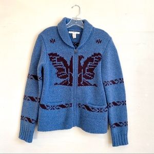 THICK CHUNKY MOUNTAIN EAGLE LEVIS SWEATER CARDIGAN